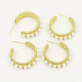 6 par bisernih naušnica-prstenova elegantne Biserne naušnice-prsten ženske viseće naušnice Poklon za žene nakit 8478