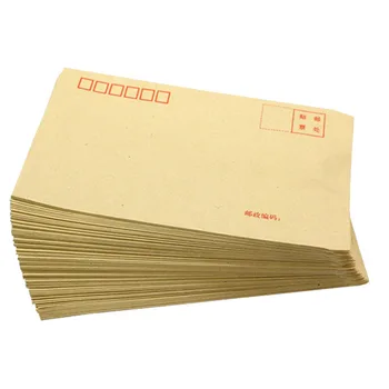 100pc Paket za omotnice Žuta standardni koverti Poštansku omotnicu Koverti kraft-papir Omotnice za plaće Poštanski paket za fakturiranje