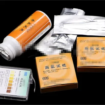 Papirnate trakice za testiranje klora Raspon 0-25 mg / l ppm boja grafikona Čišćenje tekućina PH1-14 50-2000 mg / l Test na klor