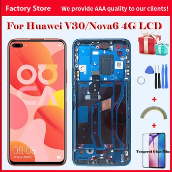2400*1080 10- Dodirni LCD zaslon Kvalitete AAA Za Huawei Nova 6 4G LCD Zaslon Za View30 V30 Zaslon WLZ-AL10 AL01 Ekran