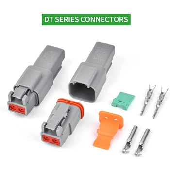 8 kompleta priključaka za spajanje električnih kabela 2-pin 16-20AWG Vodootporan Hermetičan automatski Siva Muški i ženski Terminal priključci