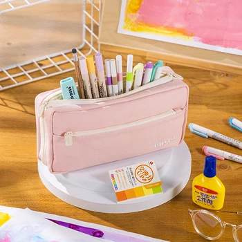 Angoo Cream Cube, torba za olovke, kutija za olovke, tkanina torbica za pohranu, džep za uredski materijal, školski pribor, F7289