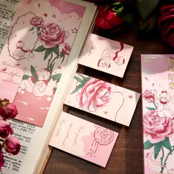 Papirnate Oznake Serije Rose Fantasy, Vintage Proizvodnja razglednica, Позолоченная Portret marka, Romantičan Poklon Za Rođendan Ljubitelj knjiga