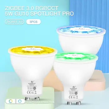 ZigBee 3.0 Smart GU10 Spotlight Pro 5 W RGB CCT Led Žarulja Promjenjive Svjetline Magic Bulb Podrška Alexa Google App / Voice / RF Preko gateway Zigbee