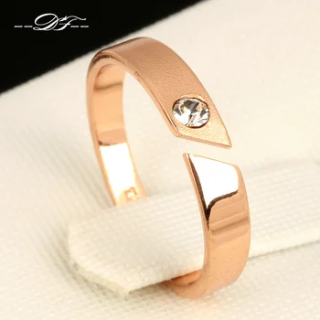 Dvostruki prsten s кубическим цирконием za vjenčanje/zaruka od ružičastog zlata, modne marke nakit za muškarce i žene DFR096