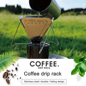 Pribor za ekspedicijskog kava Prijenosni Robustan aparat za kavu od 304 nehrđajućeg čelika, Univerzalni sklopivi pribor za kampiranje, Robustan aparat za kavu putovanja