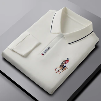 Luksuzna branded majica-polo men ' s dugim rukavima, proljeće i jesen, novi modni business casual majica Paul s vezom, muška odjeća