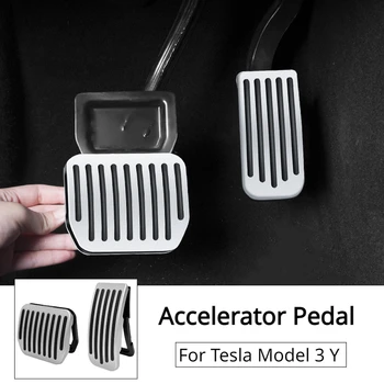 Papučica gasa za Tesla Model 3 Y, защелкивающиеся auto papučice za stopala, obloge pedala pack 2 komada, Pribor za unutrašnjost automobila 2017-2023