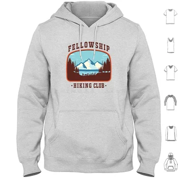 Majica Fellowship Hiking Club od pamuka dugih rukava U stilu Fantazije na Толкиену Gandalf Frodo Međuzemlja Aragorn Bilbo Prsten