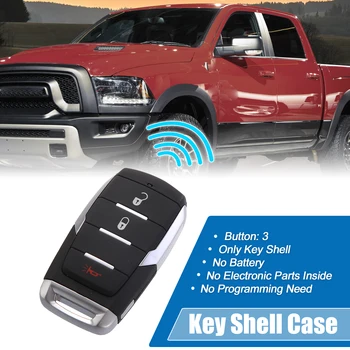 uxcell Car Remote Key Fob Case Shell 3 Ključne Gumb Poklopac Kućišta Za Бесключевого Pristup Alati 4882056 68291687 za Ram 1500 2019-2021