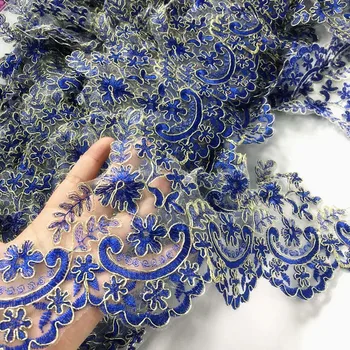 30 metara plavom zlatni konac, Шнуровочная tkanina, Mletačke mreže, uređenje cvjetne čipke, aplika, šivanje obrt za vjenčanje dekor Širine 15 cm